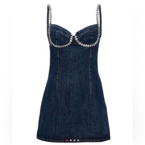 Diamante Mini Dress in Blue
SELF-PORTRAIT